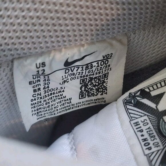 Nike Air Force 1 50 Years Of Hip-Hop White Smoke Grey Men's 12 | DV7183-100 - Picture 12 of 13